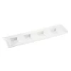 CAC China CN-4T12 4 Compartment Rectangular Tasting Tray 0.5 Oz. X 4 12 7/8" - 2 Doz