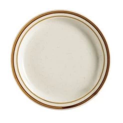 CAC China AZ-9 Arizona Brown Rim Speckled Plate 9-3/4" - 2 Doz