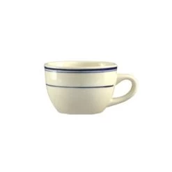 CAC China BLU-37 Blue Line Rolled Edge Short Cup 7 Oz. - 3 Doz