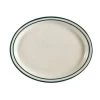 CAC China CES-12 Emerald Rim Oval Platter 10-3/8" X 7-1/8" - 2 Doz