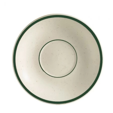 CAC China CES-2 Emerald Rim Saucer 6" - 3 Doz 3 CAC China CES-2 Emerald Rim Saucer 6" - 3 Doz