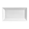 CAC China KSE-34 Kingsquare Porcelain Rectangular Platter 8-1/2" X 4-1/2" - 2 Doz
