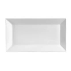 CAC China KSE-34 Kingsquare Porcelain Rectangular Platter 8-1/2" X 4-1/2" - 2 Doz