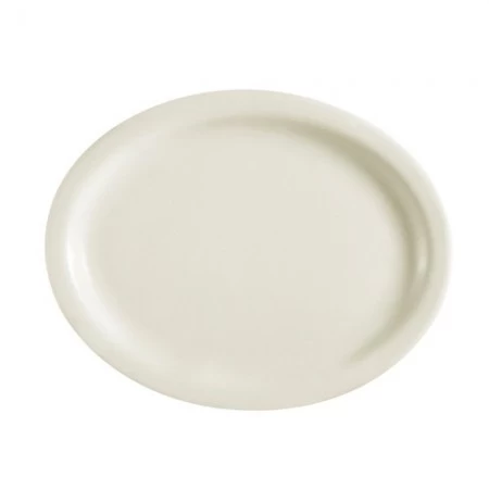 CAC China NRC-40 Narrow Rim Oval Platter 7-1/8" X 6-7/8" - 3 Doz 3 CAC China NRC-40 Narrow Rim Oval Platter 7-1/8" X 6-7/8" - 3 Doz