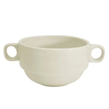 CAC China REC-49 Rolled Edge Bouillon Bowl With Handles 12 Oz. - 2 Doz 3 CAC China REC-49 Rolled Edge Bouillon Bowl With Handles 12 Oz. - 2 Doz