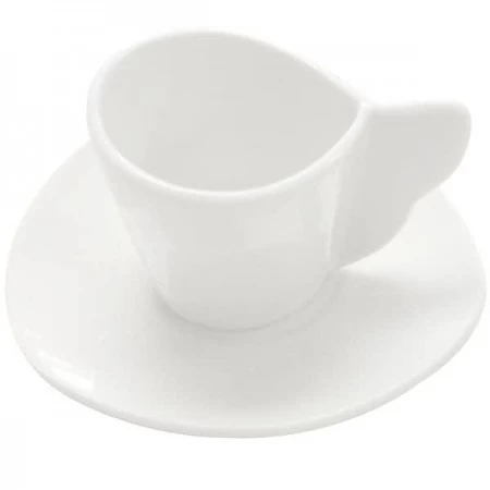 CAC China SOH-36 Soho American White Stoneware Triangular Saucer For A.D. Cup - 3 Doz 3 CAC China SOH-36 Soho American White Stoneware Triangular Saucer For A.D. Cup - 3 Doz