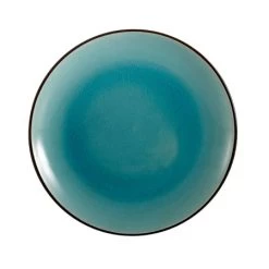 CAC China 666-16-BLU Japanese Style Lake Blue Coupe Plate 10" - 1 Doz