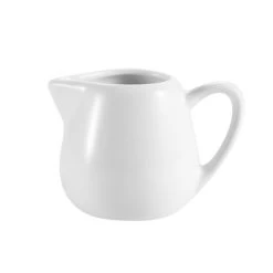 CAC China PC-401 Accessories Super White Creamer With Handle 1.5 Oz., 1 3/4" - 4 Doz