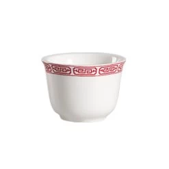 CAC China 105-55 Cup Red Gate Chinese Style Tea Cup 5 Oz., 3" - 6 Doz