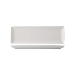 CAC China VCT-413 Victoria Bone White Deep Coupe Long Tray 11 1/2" - 1 Doz