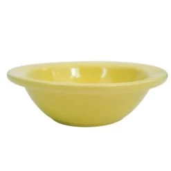 CAC China L-11NR-Y Las Vegas Yellow Narrow Rim Fruit Dish 4 Oz., 4 5/8" - 3 Doz