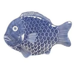 GET Enterprises 370-14-BL Creative Table Blue Fish Platter 14" X 10" - 1 Doz