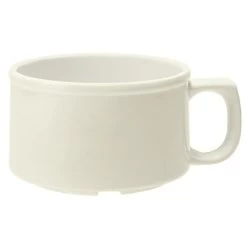 GET Enterprises BF-080-IV Diamond Ivory Melamine Mug 11 Oz. - 2 Doz