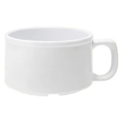 GET Enterprises BF-080-W Diamond White Melamine Mug 11 Oz. - 2 Doz