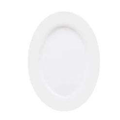 GET Enterprises M-4010-W Water Lily Melamine Oval Platter 16-1/4" X 12" - 1 Doz