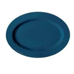 GET Enterprises M-4020-TB Texas Blue Melamine Oval Platter 14" X 10" - 1 Doz