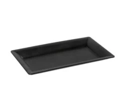 GET Enterprises ML-128-BK Bake And Brew Black Rectangular Display Tray 13-1/2" X 5-1/4" - 1 Doz