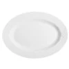 GET Enterprises ML-14-W Milano White Oval Melamine Platter 17" X 12" - 1/2 Doz