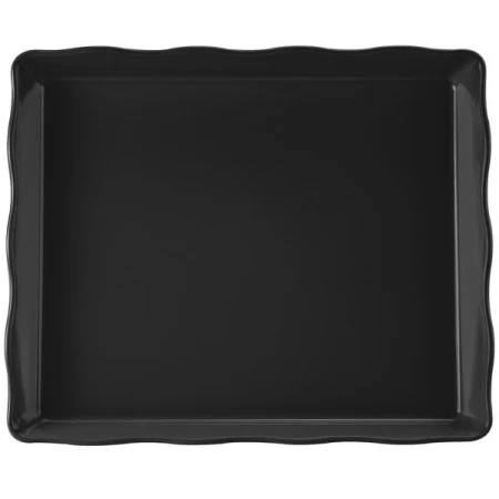 GET Enterprises ML-155-BK Bake And Brew Black Rectangular Display Tray 14" X 11-1/2" - 1/2 Doz