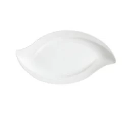 GET Enterprises ML-210-W San Michele White Platter 15-1/2" X 8-1/2" - 1/2 Doz