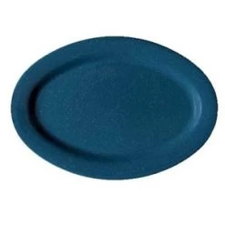 GET Enterprises OP-115-TB Texas Blue Melamine Oval Platter 11-1/2" X 8" - 2 Doz