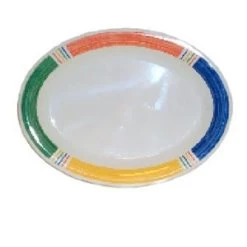 GET Enterprises OP-120-BA Diamond Barcelona Melamine Oval Platter 12" X 9" - 1 Doz