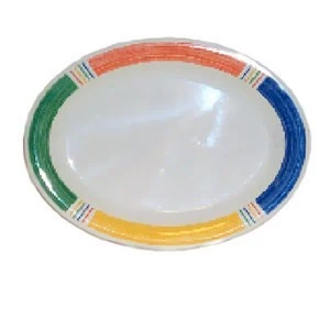 GET Enterprises OP-120-BA Diamond Barcelona Melamine Oval Platter 12" X 9" - 1 Doz 3 GET Enterprises OP-120-BA Diamond Barcelona Melamine Oval Platter 12" X 9" - 1 Doz