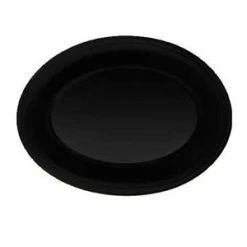 GET Enterprises OP-120-BK Black Elegance Oval Platter 12" X 9" - 1 Doz