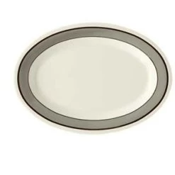 GET Enterprises OP-120-CA Diamond Cambridge Melamine Oval Platter 12" X 9" - 1 Doz