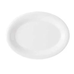 GET Enterprises OP-120-DW Diamond White Melamine Oval Platter 12" X 9" - 1 Doz