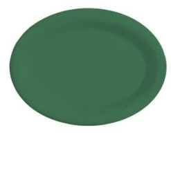 GET Enterprises OP-120-FG Diamond Mardi Gras Rainforest Green Oval Platter 12" X 9" - 1 Doz