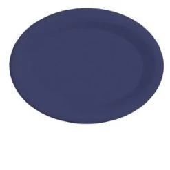 GET Enterprises OP-120-PB Diamond Mardi Gras Peacock Blue Oval Platter 12" X 9" - 1 Doz