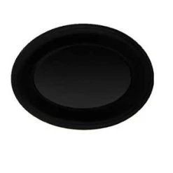 GET Enterprises OP-135-BK Black Elegance Oval Platter 13-1/2" X 10-1/4" - 1 Doz