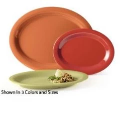 GET Enterprises OP-135-CR Diamond Harvest Cranberry Oval Platter 13-1/2" X 10-1/4" - 1 Doz