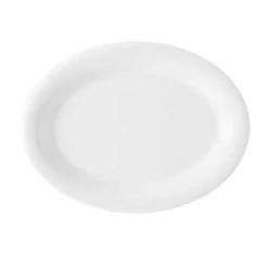 GET Enterprises OP-135-DW Diamond White Melamine Oval Platter 13-1/2" X 10-1/4" - 1 Doz