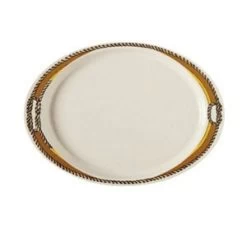 GET Enterprises OP-145-RD Diamond Rodeo Melamine Oval Platter 14-3/4" X 10-1/2" - 1 Doz