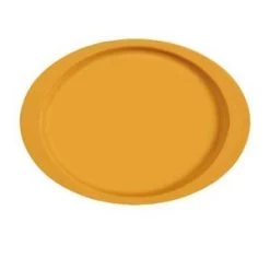 GET Enterprises OP-145-TY Diamond Mardi Gras Tropical Yellow Oval Platter 14-3/4" X 10-1/2" - 1 Doz