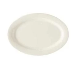 GET Enterprises OP-215-IV Diamond Ivory Oval Platter 11-1/2" X 8" - 2 Doz