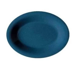 GET Enterprises OP-220-TB Texas Blue Melamine Oval Platter 12" X 9" - 2 Doz