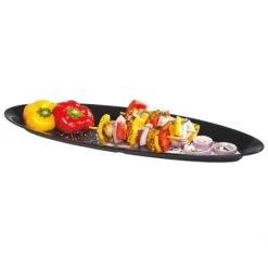 GET Enterprises OP-2280-BK Milano Black Oval Platter 22-1/2" X 8" - 1/2 Doz