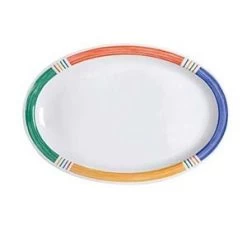 GET Enterprises OP-610-BA Creative Table Diamond Barcelona Melamine Oval Platter 10" X 6-3/4" - 2 Doz