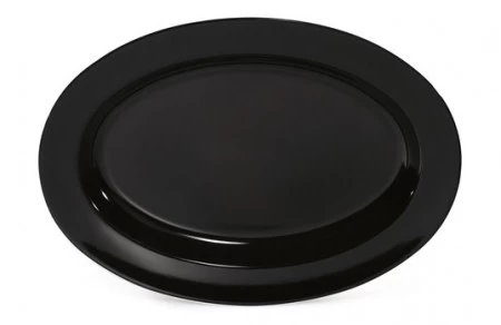 GET Enterprises OP-618-BK Milano Black Oval Platter 18" X 13-1/2" - 1 Doz