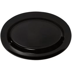 GET Enterprises OP-621-BK Milano Black Oval Platter 21" X 15" - 1 Doz