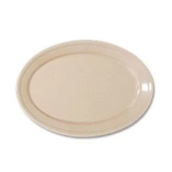 GET Enterprises OP-912-T SuperMel Tan Oval Platter 12" X 8-1/2" - 2 Doz