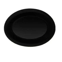 GET Enterprises OP-950-BK Black Elegance Oval Platter 9-3/4" X 7-1/4" - 2 Doz