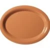 GET Enterprises OP-950-PK Diamond Harvest Pumpkin Oval Platter 9-3/4" X 7-1/4" - 2 Doz