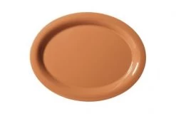 GET Enterprises OP-950-PK Diamond Harvest Pumpkin Oval Platter 9-3/4" X 7-1/4" - 2 Doz