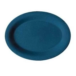 GET Enterprises OP-950-TB Texas Blue Melamine Oval Platter 9-3/4" X 7-1/4" - 2 Doz