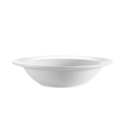 CAC China HMY-10 Harmony Super White Grapefruit Dish 13 Oz., 6 3/8" - 3 Doz