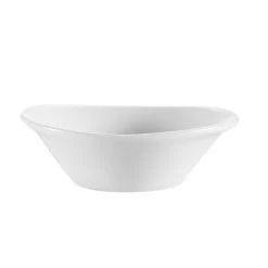 CAC China JEL-3 Oval Jelly / Sauce Dish 3 Oz., 4 7/8" - 6 Doz